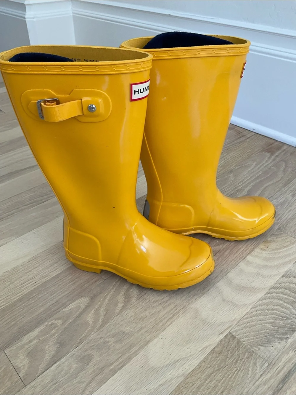 Hunter Kids Yellow Rain Boots